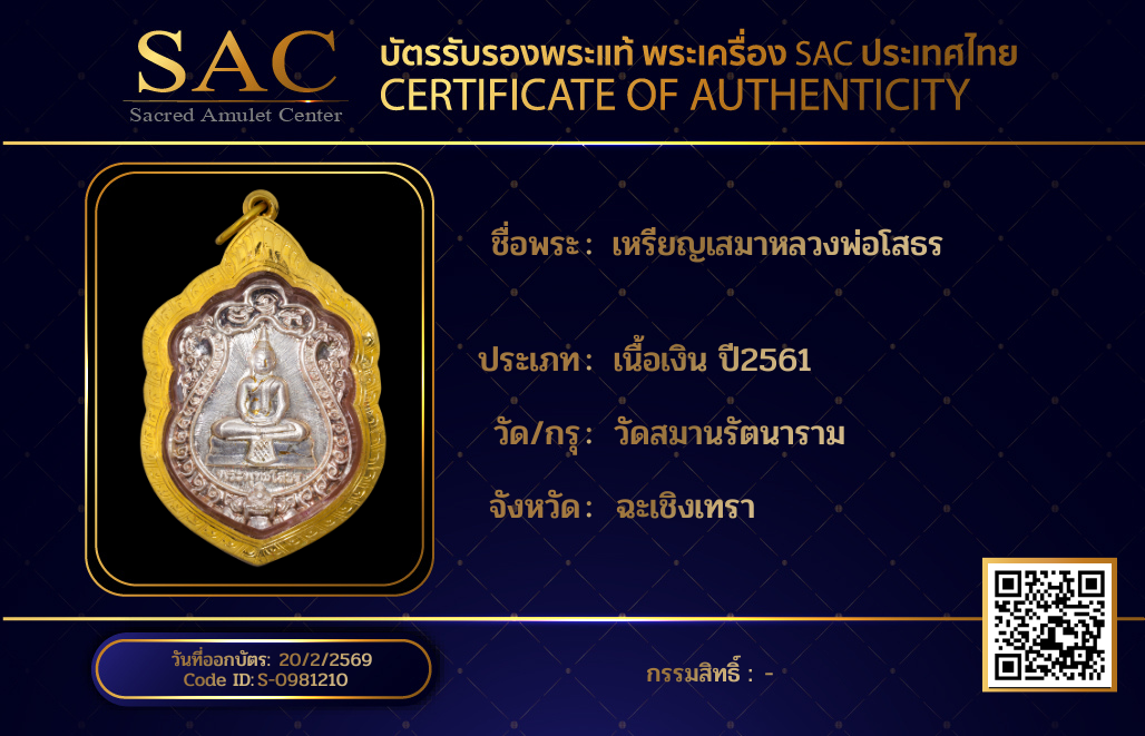 เหรียญเสมาหลวงพ่อโสธร